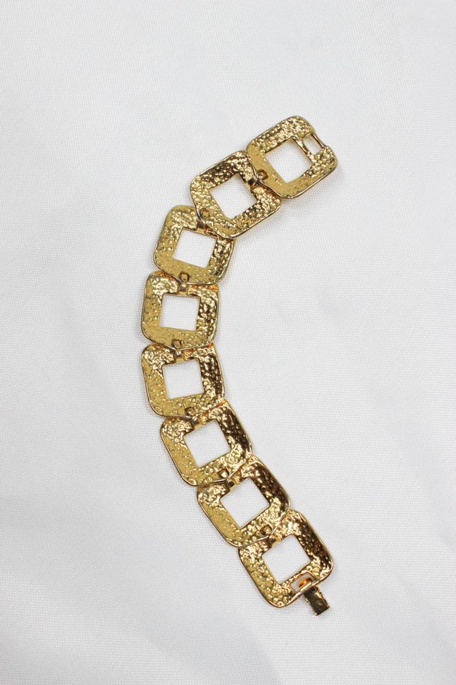 1980s Gold Chunky Chain Bracelet Selected By Moons + Junes Vintage #3