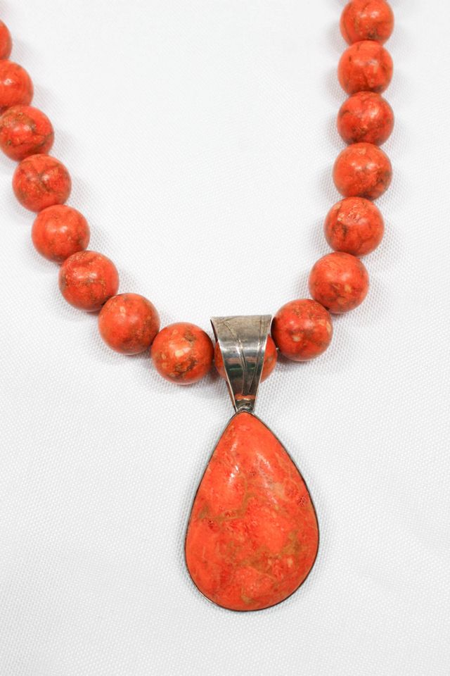 1970s Spiny Oyster Sterling Pendant Necklace Selected By Moons + Junes Vintage #1