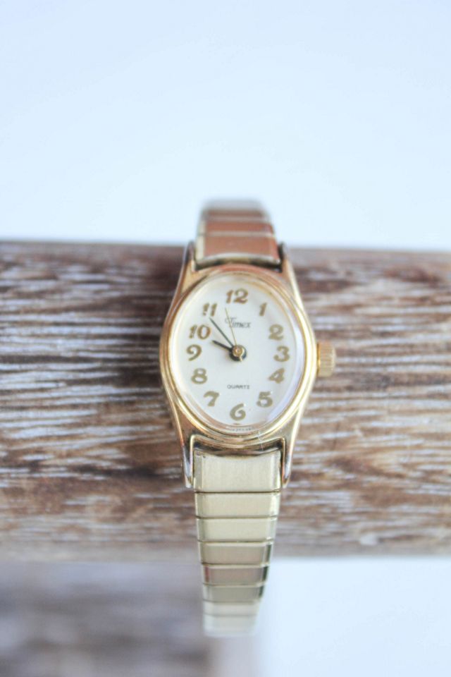 Vintage Gold Stretchy Band Watch Selected By Moons + Junes Vintage #2