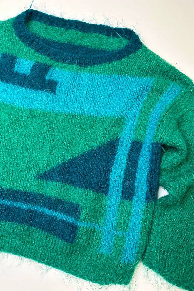 1980s Geometrical Wool Sweater Selected by Cherry #3
