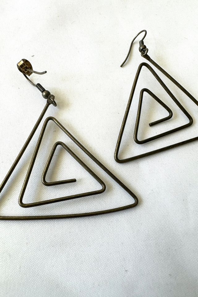 1970s Spiraled Triangle Earrings Selected by Cherry #1