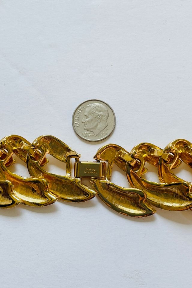 Vintage 1980's Napier Gold Choker Necklace Selected by FernMercantile #2