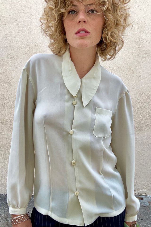 Vintage Matsuda White Shirt with Asymmetrical Collar Selected by The Curatorial Dept. #1