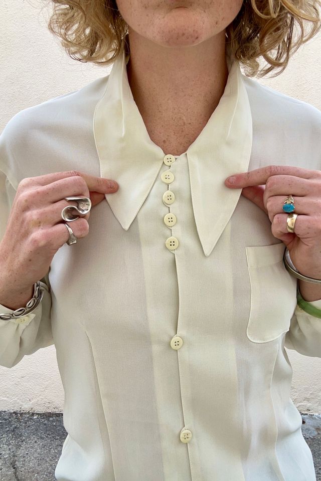 Vintage Matsuda White Shirt with Asymmetrical Collar Selected by The Curatorial Dept. #2