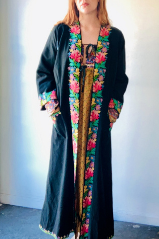 Vintage Subhana Kashmiri Embroidered Robe Selected by The Curatorial Dept.