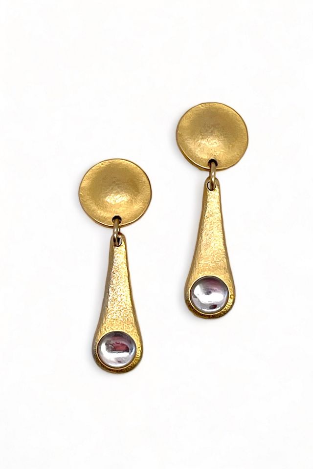 Brushed hot sale metal earrings