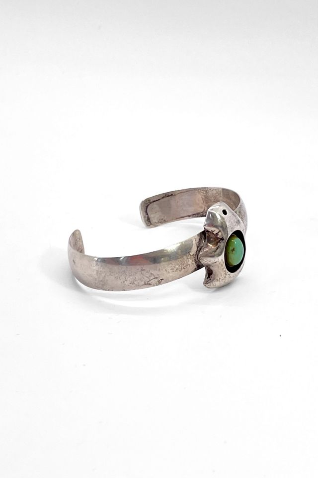 Vintage Sterling Silver Turquoise Buffalo Shadowbox Bracelet Selected by MARMALADE #2