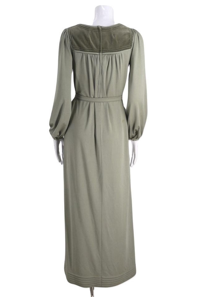 1970s Sage Green Trapunto Peasant Dress Selected By Ritual Vintage #2