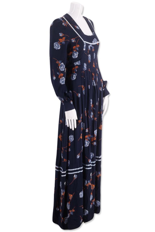 1970s Mindy Malone Rose Print Maxi Selected By Ritual Vintage #1