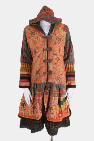 1990s Hand Stitched Patchwork Hooded Coat Selected By Ritual Vintage