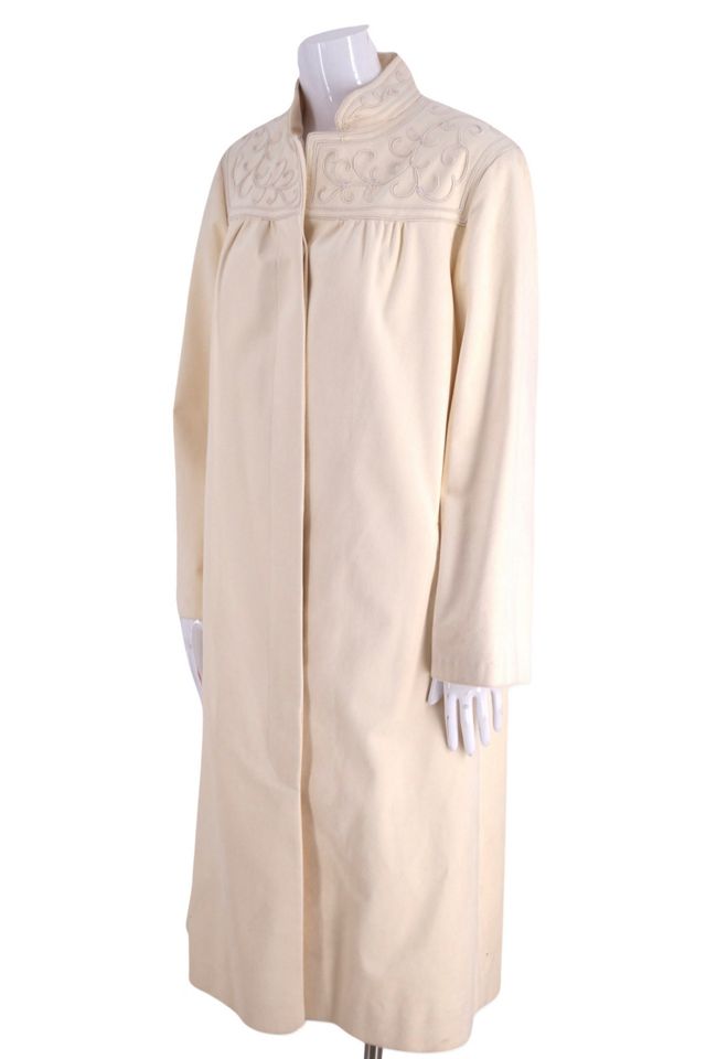 1980s Ivory Ultrasuede Duster Coat Selected By Ritual Vintage #1