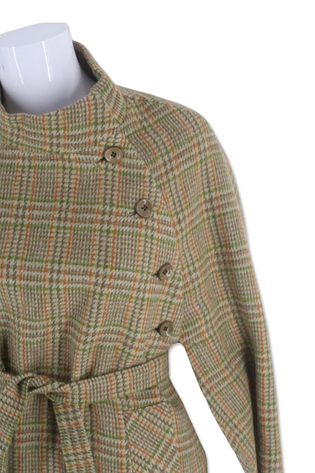 1960s Plaid Wool Belted Capelet Selected By Ritual Vintage #2
