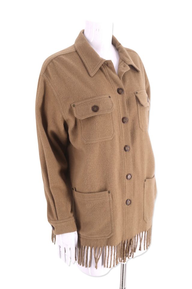 1990s Camel Fringed Blanket Jacket Selected By Ritual Vintage #1