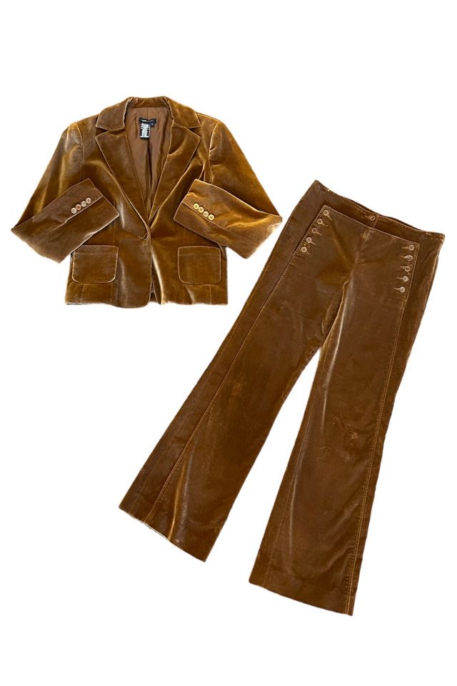 Vintage 1990s BCBG Max Azria Velvet Pant Suit Set Selected by Personal Choice Free People