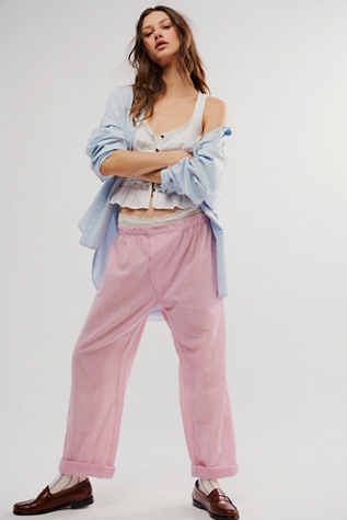 FREE PEOPLE Intimately - Let It Be Lounge Pants in Frost Combo