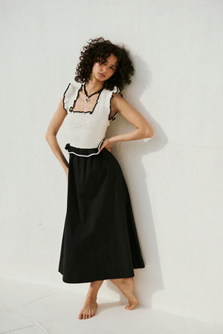 Abito Midi Free People Sweet Escape Avorio Taglia M - Boho Ricamato Con Tasche