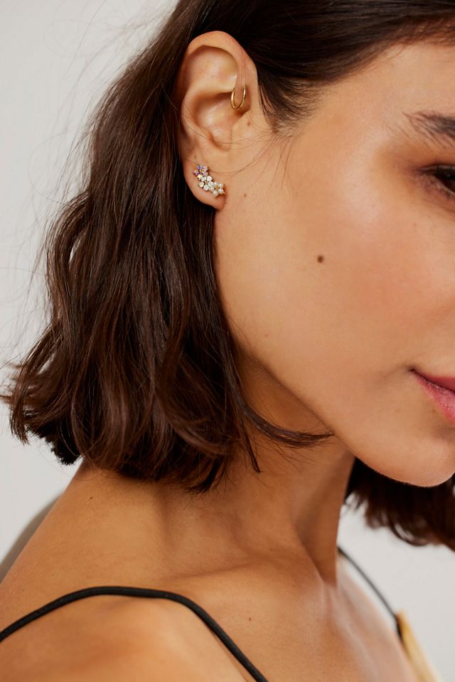 Boucles d'oreilles grimpantes Lover's Tempo motif floral #1