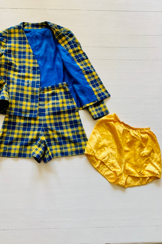 Vintage Wool Plaid Cheerleader Set Selected by Atlantic Vintage