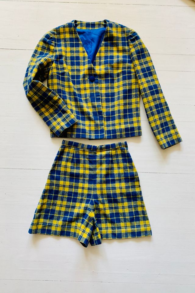 Vintage Wool Plaid Cheerleader Set Selected by Atlantic Vintage #1
