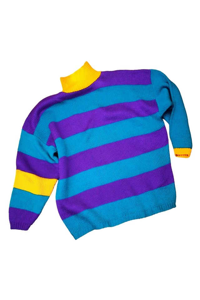 Vintage color block online sweater