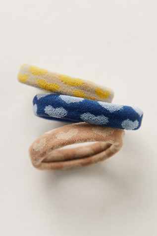 Happy Hearts Hair Tie Pack by FP Movement at Free People, Blue Tonal