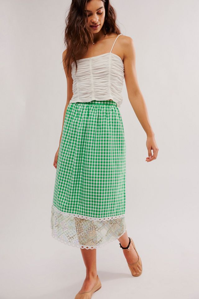 Anna Sui Gingham Skirt | Free People UK