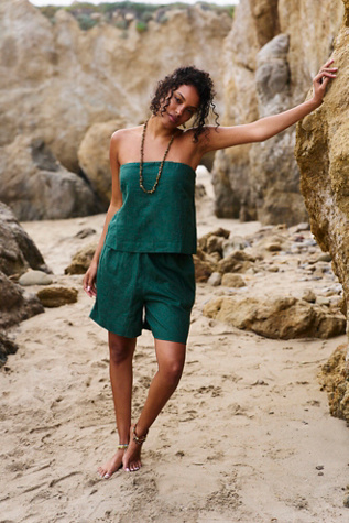 Gotta Have It Cotton-Linen Co-Ord by free-est at Free People in Sea Of Green, Size: Small