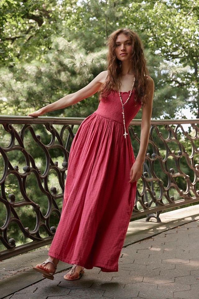 Sweet Nothings Midi Dress by Free People in Pink Size Xs