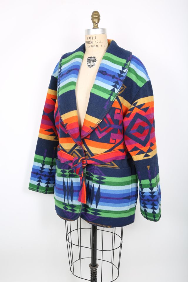 Vintage Pendleton Multi Color Blanket Coat Selected by Love Rocks Vintage