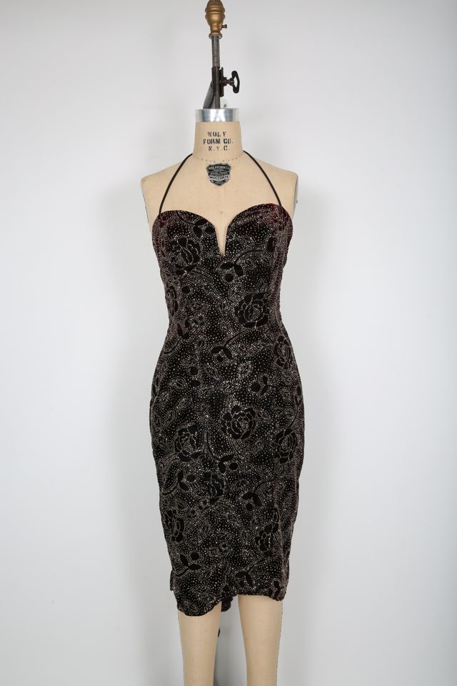 Free people velvet outlet cutout bodycon dress