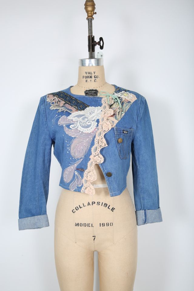 Vintage Patched & Pieced Upcycled Denim Jacket Selected by Love