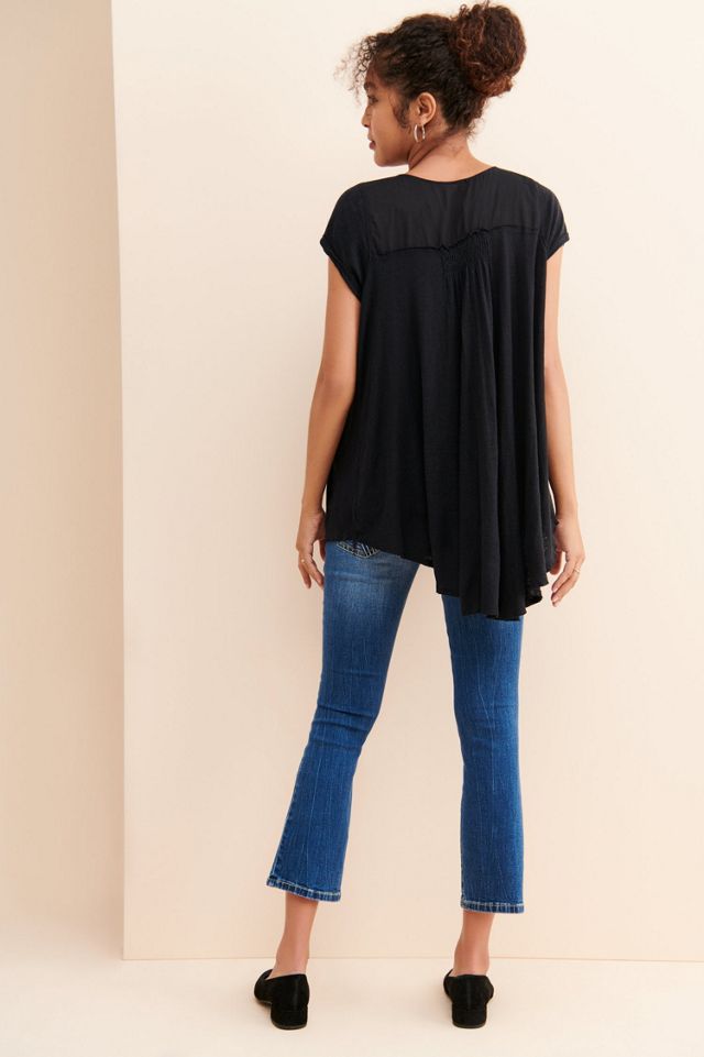 Seven7 Maternity Distressed Cropped Flare Jeans #1