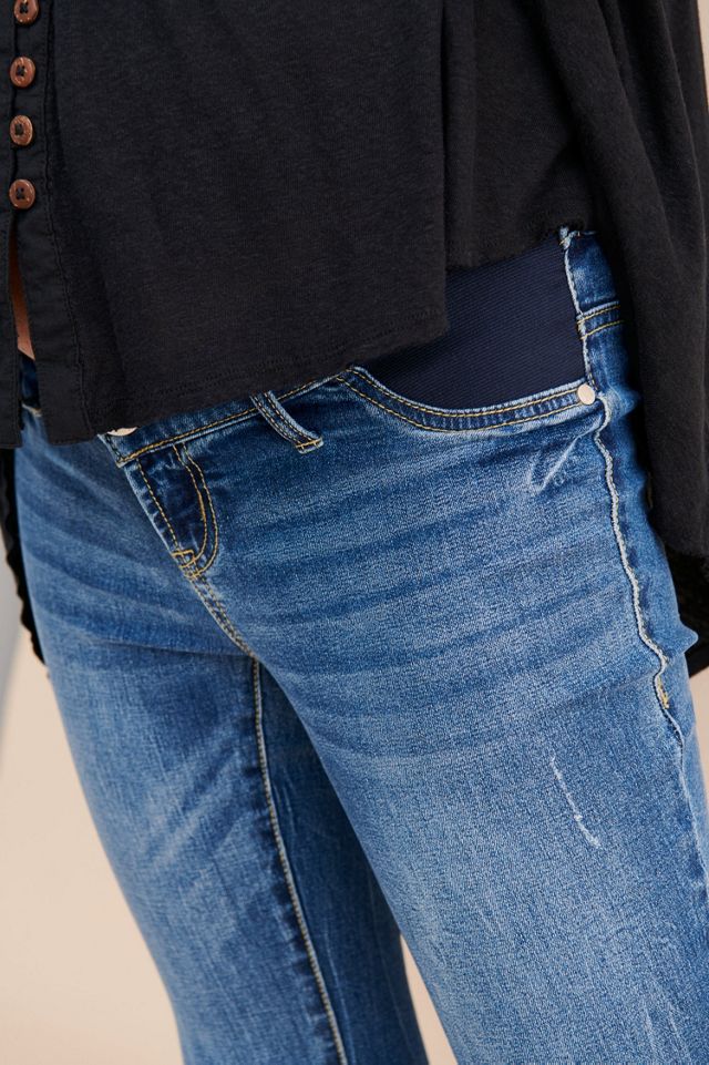 Seven7 Maternity Distressed Cropped Flare Jeans #2
