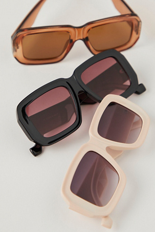 Burst Your Bubble Aviator Sunglasses at Free People in Back On Black