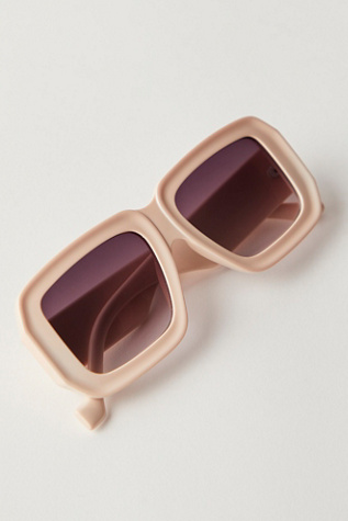 Burst Your Bubble Aviator Sunglasses at Free People in Optic White