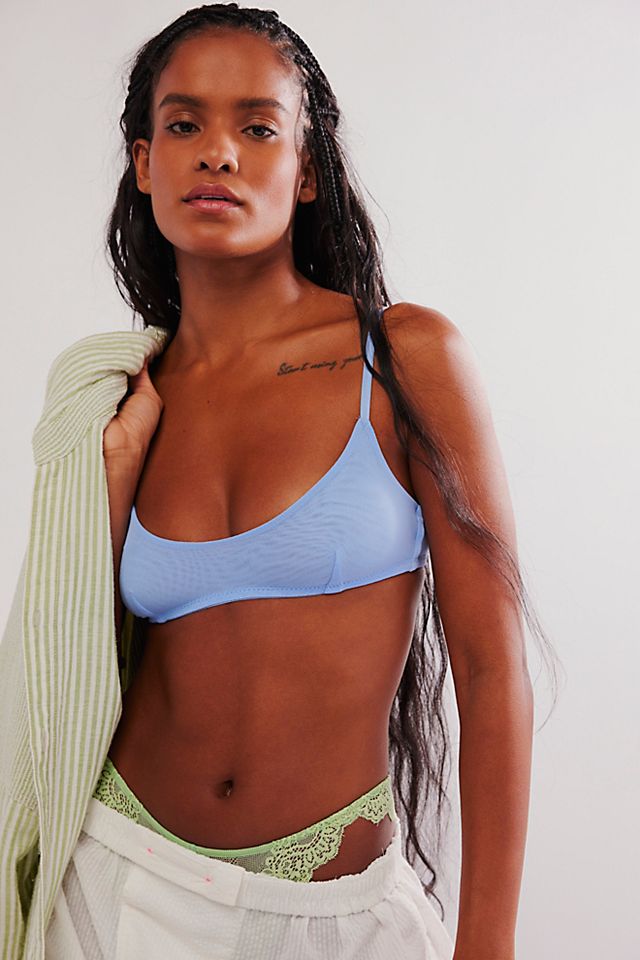 Scooped Out Mesh Bra