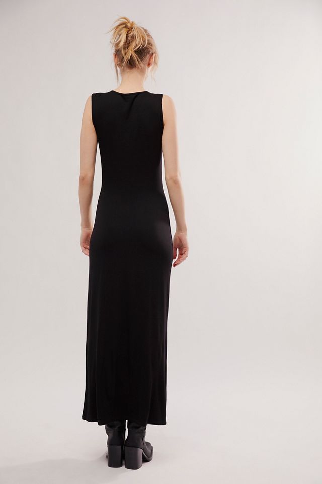 CRYSTAL CLEAR MAXI TANK DRESS  BLACK — THIRD FORM - International