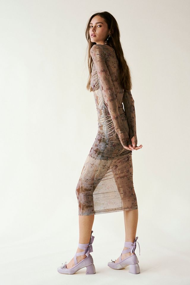 Saemdi Long-Sleeve Layered Mesh Dress #1