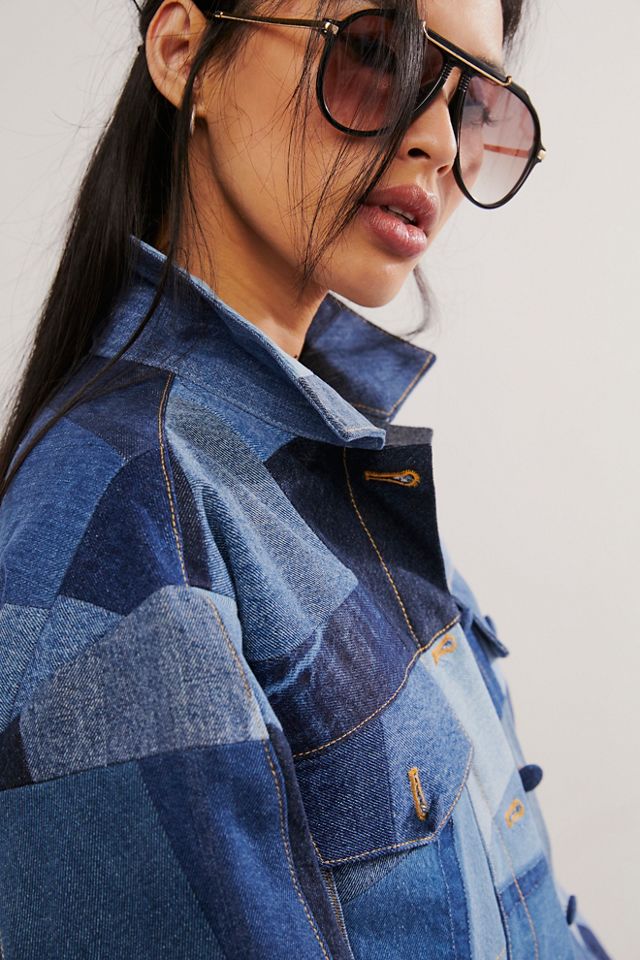 KSENIASCHNAIDER Reworked Denim Jacket | Free People UK