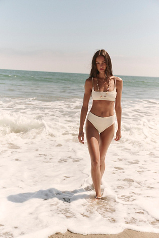Aila Blue Bambi Bikini Bottoms at Free People in Ivory, Size: XL