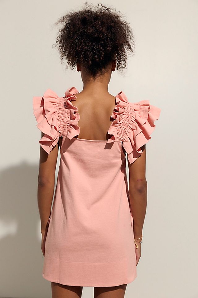 free people pink ruffle dress Dresses | Light Pink, Hot Pink & Blush Dresses frilly lace accents and even retro Free People Stop Time Maxi