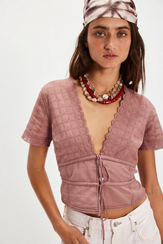 We The Free Riviera Top at Free People in Brown, Size: XS