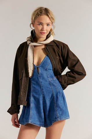 We The Free Nostalgia Ultra-Shortalls at Free People in Medium Wash, Size: L