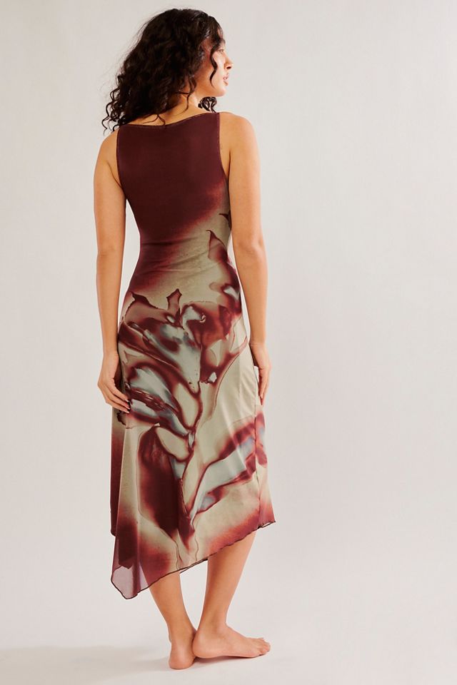 aysun midi dress in lumen mesh brown Addison Color Blocked Knit Dress – Beashion Boutique main image 1