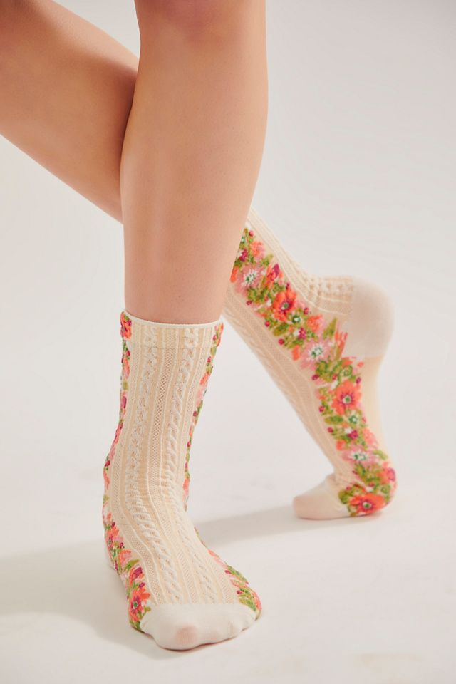 Garden Brunch Crew Socks #1