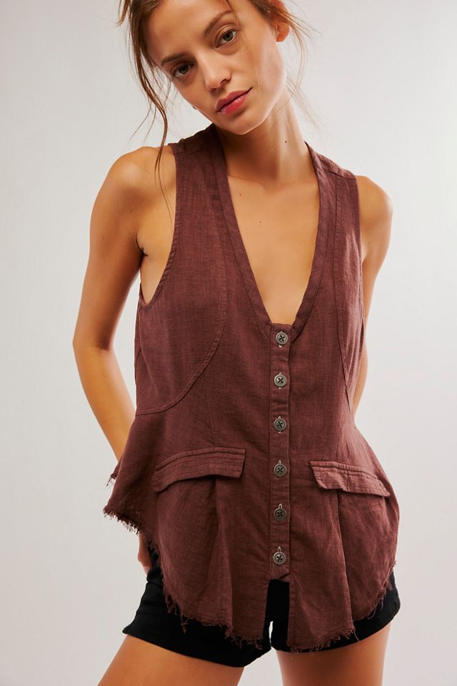 Laruso Linen Vest #1