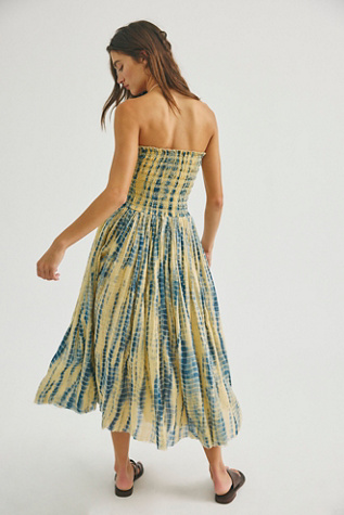 Женская юбка FP One Ravenna Printed Convertible Maxi, цвет: Синий комбинированный тай-дай — фото 2