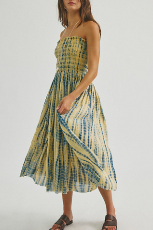 Женская юбка FP One Ravenna Printed Convertible Maxi, цвет: Синий комбинированный тай-дай — фото 4