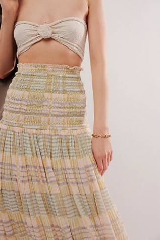 FP One Ravenna Printed Convertible Maxi Skirt at Free People in Plaid, Size: XL