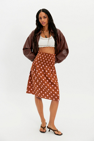 FP One Sunni Convertible Skirt at Free People in Brown, Size: L